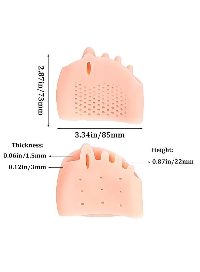 4 Pairs Silicone Toe Spacers for Breathable Soft Gel Toe Spacers, Metatarsal Pads, Toe Separators for Relief Foot and Bunion Pain, Plantar Fasciitis Mortons Neuroma Blisters, Diabetic Feet Hammer Toe - Image 2